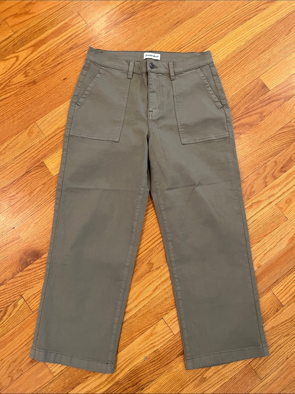 Studio Blue Stitch Fix Ankle Straight-Leg Utility Pants 30 Olive